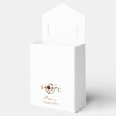 Ballotins Whimsical Bourgogne Gold Flowers Monogramme Mariag (Ouvert)