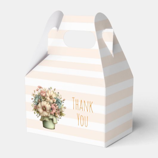 Ballotins Whimsical Flowers in a Planter Pot Cute Thank You (Arrière)