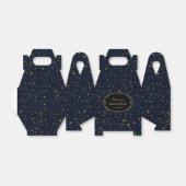 Ballotins Whimsical Gold Starry Night Mariage bleu marine (Déplié)