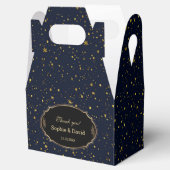 Ballotins Whimsical Gold Starry Night Mariage bleu marine (Ouvert)