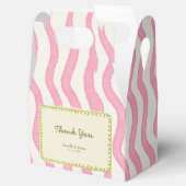 Ballotins Whimsical Moderne Rose & Vert Mariage Faveur Boxes (Ouvert)