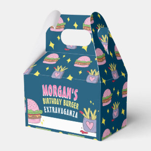 Ballotins Whimsical Pink Burger et Fries fête d'anniversaire