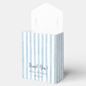Ballotins Whimsical Retro Blue Stripes Thank You Wedding (Ouvert)