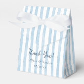 Ballotins Whimsical Retro Blue Stripes Thank You Wedding (Verso)