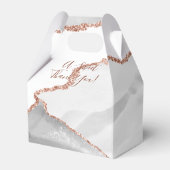 Ballotins White Agate Rose Gold Parties scintillant mariage  (Arrière)