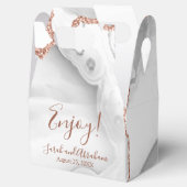 Ballotins White Agate Rose Gold Parties scintillant mariage  (Ouvert)