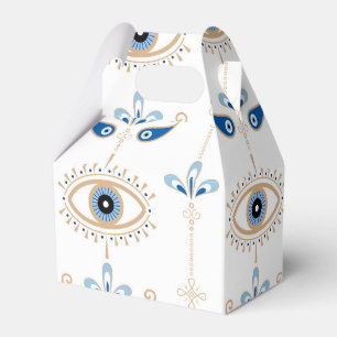 Ballotins White bohemian retro evil eye pattern