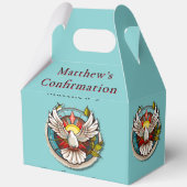 Ballotins White Dove Turquoise Blue Confirmation Célébration (Recto)