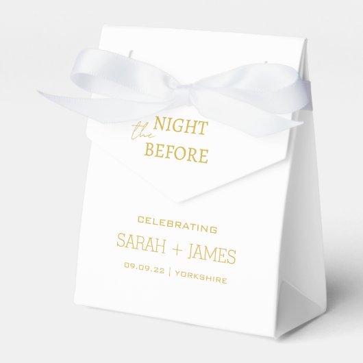 Ballotins White & Gold Elegant Night Before Mariage (Verso)