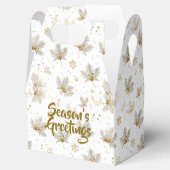 Ballotins White Gold Leaves & Snowflakes Pattern (Ouvert)