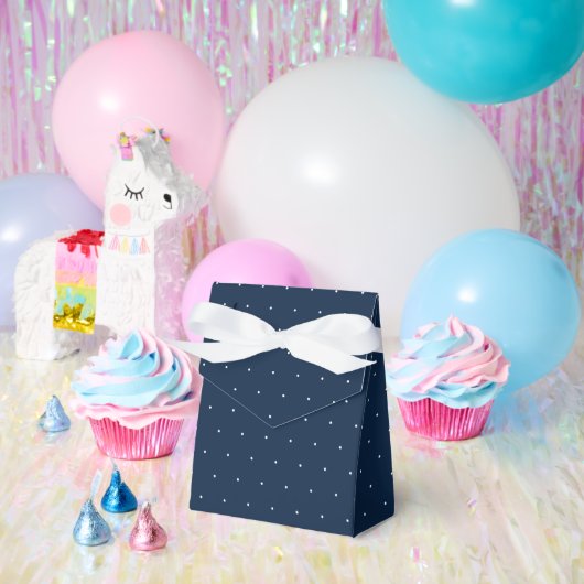 Ballotins White Polka Dot on Classic Navy Blue Tent (Fête)