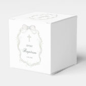 Ballotins White Ribbon Baby's Breath Baptism Cube (Verso)