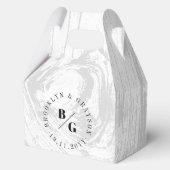 Ballotins White Rustic Woodgrain Texture Chic Mariage d'hive (Recto)