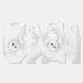 Ballotins White Rustic Woodgrain Texture Chic Mariage d'hive (Déplié)