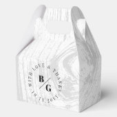 Ballotins White Rustic Woodgrain Texture Chic Mariage d'hive (Verso)