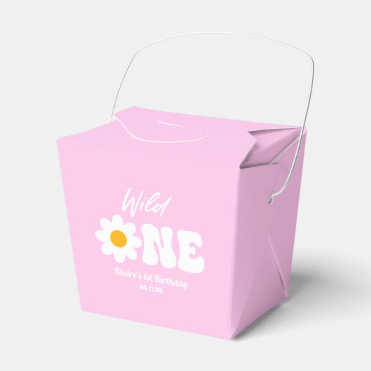 Ballotins Wild One Rose White Daisy Retro 1er Anniversaire (Verso)
