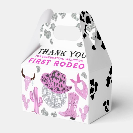 Ballotins Wild West Rodeo Disco Cowgirl rose Anniversaire (Verso)