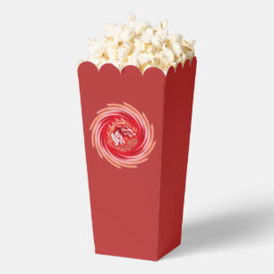 Ballotins Wild Wolf Whirling boîtes de pop-corn rouges