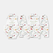 Ballotins Wildflower Garden Wedding Favor Box (Déplié)