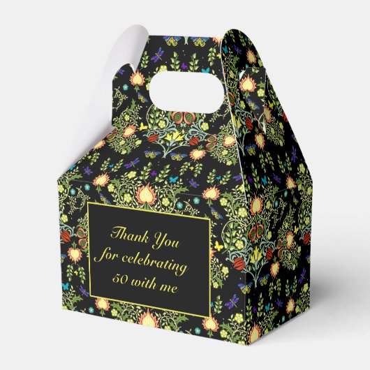 Ballotins William Morris Fête d'anniversaire Favoriser (Verso)