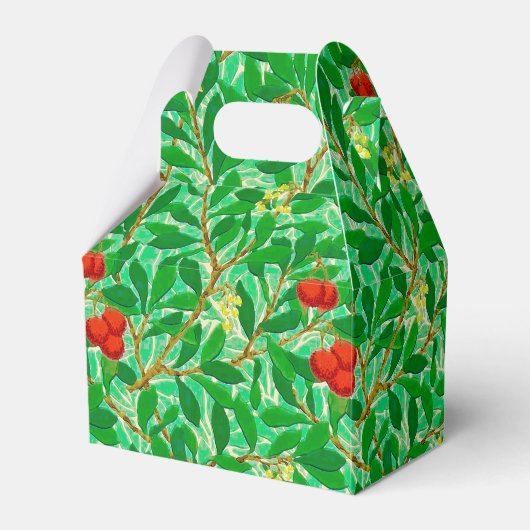 Ballotins William Morris Lychee Motif d'arbre, vert clair (Verso)