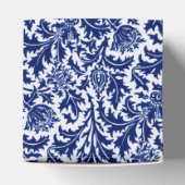 Ballotins William Morris Thistle Damask, Cobalt Bleu & Blanc (Haut)