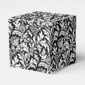 Ballotins William Morris Thistle Damask, noir et blanc (Verso)