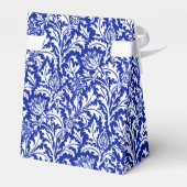 Ballotins William Morris Thistle Damask White sur Cobalt Blu (Arrière)
