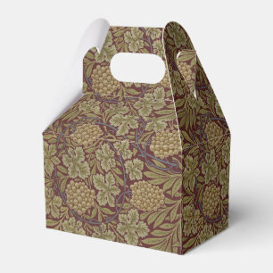 Ballotins William Morris Vine Grappe Rouge Vert Art
