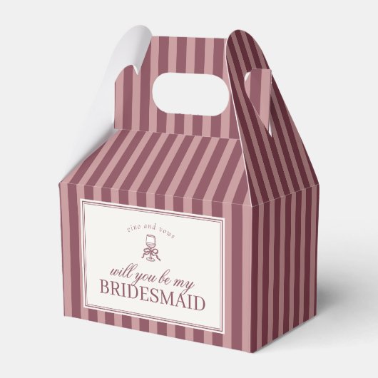 Ballotins Wine Vineyard Club Bridesmaid Proposal Box (Verso)