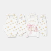 Ballotins Winter It's Cold Outside Pink Bow Baby Shower (Déplié)