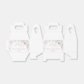 Ballotins Winter Pastel Pink Snowflake Sleigh Baby Shower (Déplié)