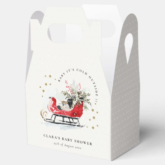 Ballotins Winter Sleigh Its Cold Outside Neutral Baby Shower (Ouvert)