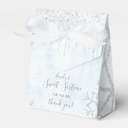Ballotins Winter Wonderland Bleu Argent Neige Douce glace 16 (Verso)