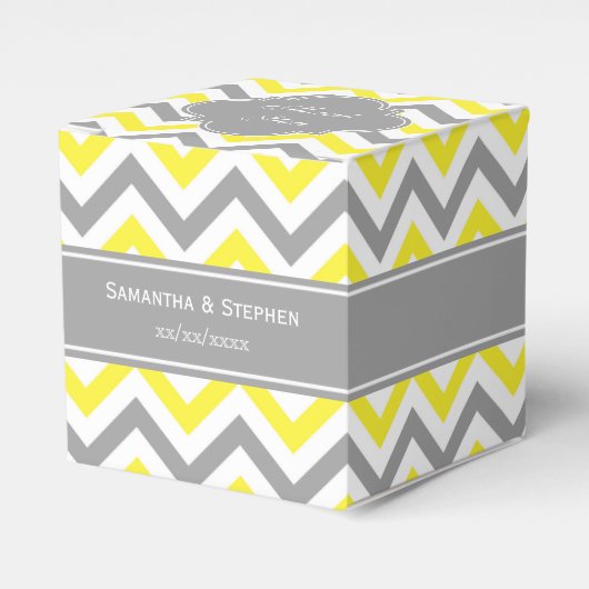 Ballotins Yellow Dk Gray White LG Chevron Gray Nom Monogram (Verso)