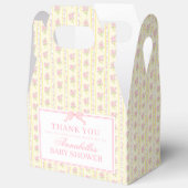 Ballotins Yellow Fancy Floral Baby Shower Gable Favor (Ouvrir)