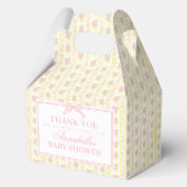 Ballotins Yellow Fancy Floral Baby Shower Gable Favor (Verso)