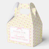 Ballotins Yellow Fancy Floral Birthday Party Gable Favor (Verso)
