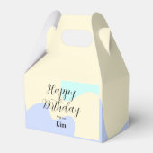 Ballotins Yellow purple green happy birthday abstract pastel (Arrière)