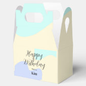 Ballotins Yellow purple green happy birthday abstract pastel (Ouvert)