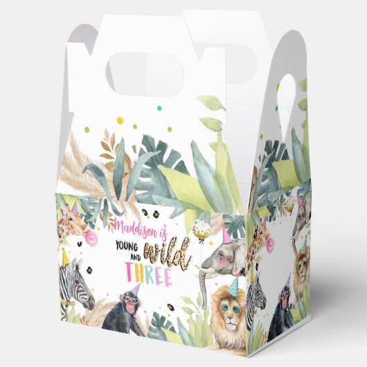 Ballotins Young Wild Three Safari Party Animaux 3e anniversa (Ouvert)