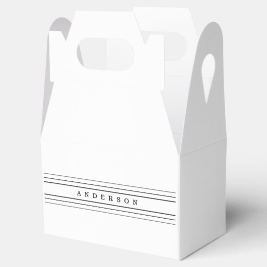 Ballotins Your Custom Text & Modern Stripes | Black & White (Ouvert)