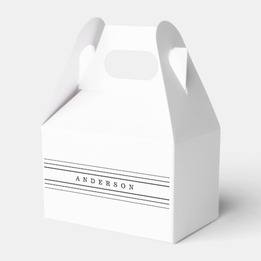 Ballotins Your Custom Text & Modern Stripes | Black & White (Verso)