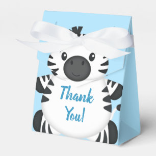 Ballotins Zebra Baby shower Safari Blue Boy
