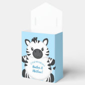 Ballotins Zebra Baby shower Safari Blue Boy (Ouvert)