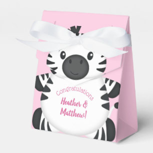 Ballotins Zebra Baby shower Safari Rose Girl