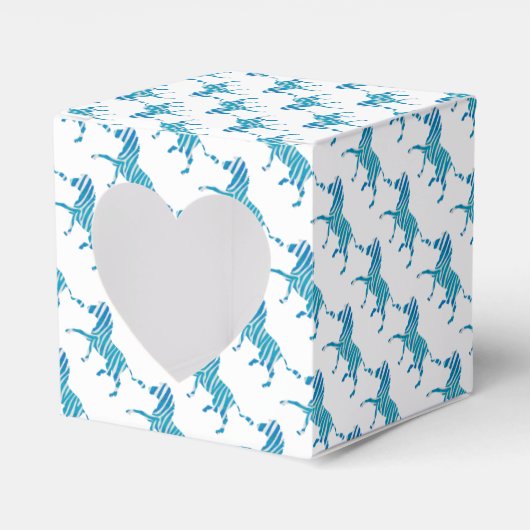 Ballotins Zebra Silhouette Bleu et Blanc (Verso)