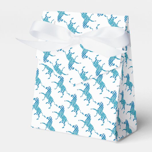 Ballotins Zebra Silhouette Bleu et Blanc (Verso)