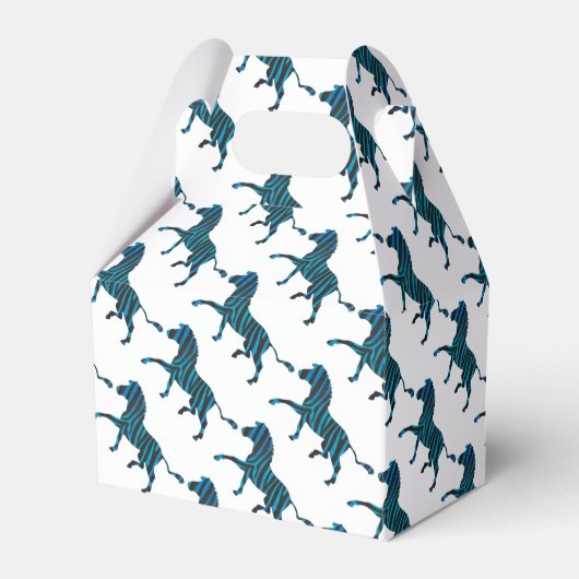 Ballotins Zèbre Noir et Bleu Silhouette (Verso)