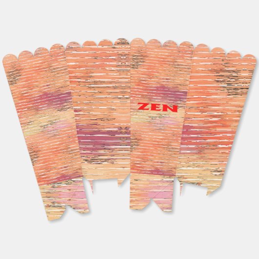 Ballotins Zen rouge roseaux boîtes à pop-corn (Déplié)